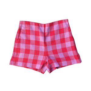Barbiecore Ann Taylor Red & Purple Plaid High-Rise Shorts – Size 6 NWT